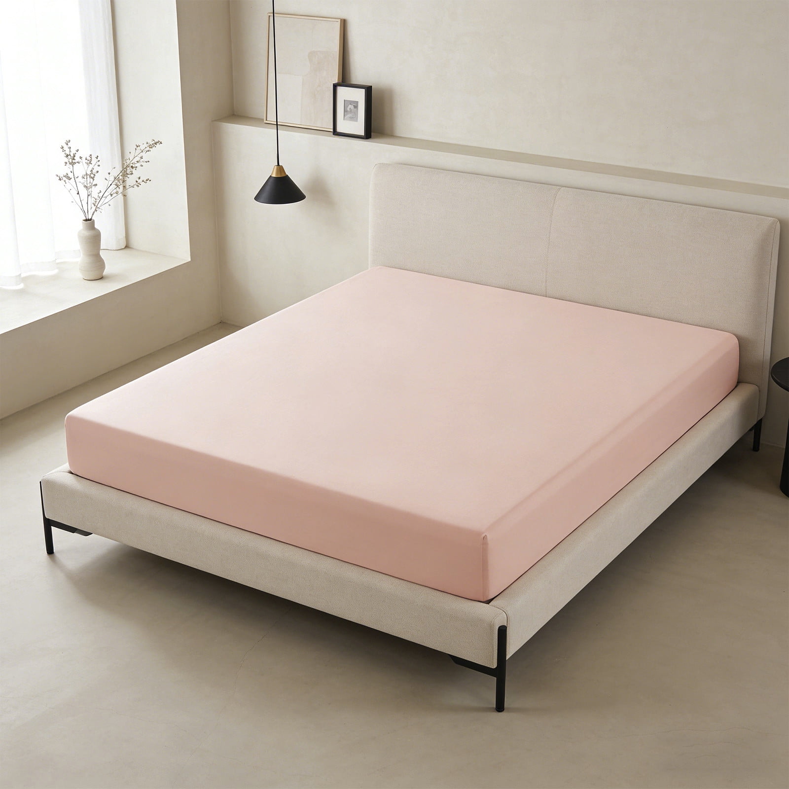 Fitted Sheet 78.74x59in Deep Pocket Bed Sheet Non Slip Secure Fit, Wrinkle Resistant Stretch Bed Cover Smooth Soft Sleep Surface, Mattress Protector for Bedroom Home Guest Room Dorm