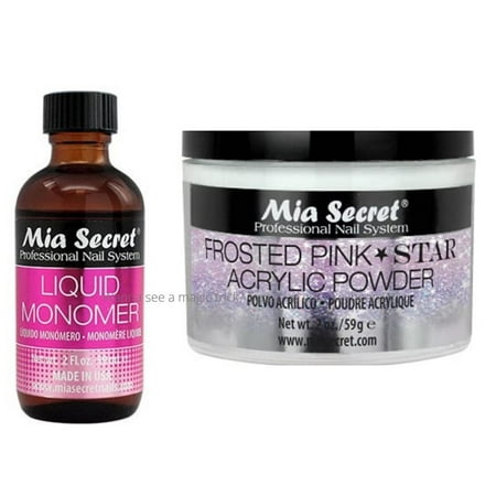 Mia Secret Monomer 2 oz + STAR FROSTED PINK 2 oz