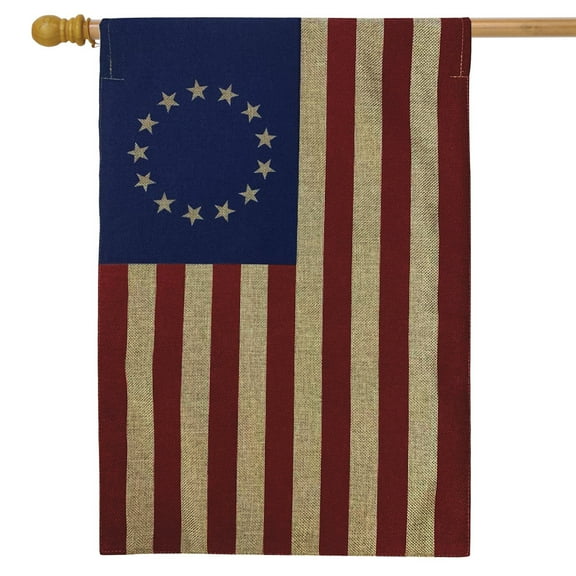 Briarwood Lane Betsy Ross Burlap House Flag