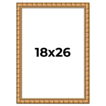 18x26 Frame Gold Real Wood Picture Frame Width 1.5 inches | Interior Frame Depth 0.5 inches |
