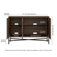 thumbnail image 4 of Brighton 48" Wide Rectangular Fluted Buffet Table in Alder Brown, 4 of 6