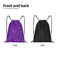 thumbnail image 5 of Kdxio Purple Glitter Print Drawstring Backpack Bag,Waterproof Draw String Back Sack, Gym Drawstring Bags Swim Bag For Unisex, 5 of 9