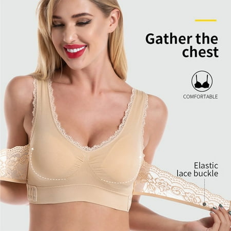 

CAICJ98 Sports Bras for Women Racerback Sports Bra for Women Workout Bra with Removable Pad M Support Crisscross Yoga Gym Top Beige 4XL