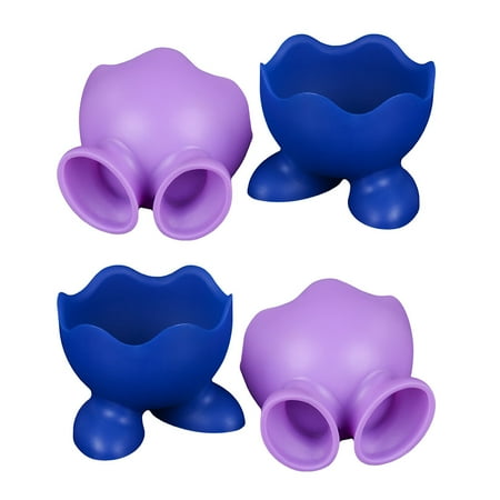 

4pcs Silicone Egg Boiler High Temperature Resistance Egg Cup Holders Boiled Egg Serving Cups Creative Environmental Protection for Home Kitchen (Random Color)