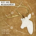 thumbnail image 2 of Pine Ridge Large Wall Hanging Faux Taxidermy Decor White Deer Antler Sculpture. Modern Art Animal Decoration Mounted Stag Head Mount with Antlers, 2 of 9