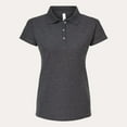 thumbnail image 4 of Tultex Women's Sport Pique Polo Shirt, 50/50 Cotton/Poly Short Sleeve Collared Polo Shirts, Heather Charcoal S, 4 of 5