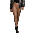 thumbnail image 1 of Leggins Cuero Afelpado Interior Strech Legging Térmico de Talle Alto Malla Vinipiel Legins Mallon de Mujer, 1 of 7