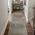 thumbnail image 4 of BERTHMEER 2'x6' Runner Rugs for Entryway Kitchen Hallway Entrance Bedroom Non Slip Washable Traditional Vintage Oriental Runner Rugs,Mossy, 4 of 7