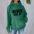 thumbnail image 2 of Holzkary Hoodies for Women Oversized Sweatshirts Loose Hooded Sweatshirt with Fleece and Versatile Printed Top Fall Fashion Outfits 2025 Casual Sweaters Tops Workout Winter Clothes Blackish Green S, 2 of 5