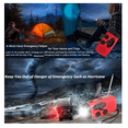 thumbnail image 5 of Svart/Röd Vevradio med Solcell, Ficklampa och 2000mAh Powerbank Nödradio, Survival 200, 5 of 5