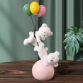 thumbnail image 3 of Figura de oso polar con globo creativo, figura de oso volador, estatua de resina para escritorio, 3 of 9