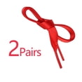 thumbnail image 3 of Cordones planos de cinta para zapatillas de deporte, cordones para mujer, decoración DIY rojo 60cm/23.6, 3 of 6
