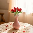 thumbnail image 6 of 6 Pcs Artificial Rose Flowers With Baby’S Breath,Silk Faux Rose Flowers With Stems,10.6 Inch Artificial Rose Flower,For Wedding, Cemetery,Valentine’S Day Home Table Centerpieces Decor,(Red,10.6 in), 6 of 8