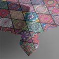 thumbnail image 3 of Red Boho Ethnic Geometric Pattern Rectangle Tablecloth 60"x84",Waterproof Polyester Rectangle Table Cloth, Wipeable Spillproof Polyester Tablecloth for Dining, Camping, Indoor and Outdoor, 3 of 5