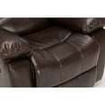 thumbnail image 3 of Comfort Pointe Clifton Burnished Brown Faux Leather Glider Rocker Recliner, 3 of 12