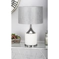 thumbnail image 2 of DecMode 24" Gray Table Lamp with Gray Linen Shade, 2 of 10