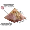 thumbnail image 2 of Rose Quartz Crystal Orgone Pyramid, Organite Pyramid Metatron Cube - 7 Chakra, 2 of 4