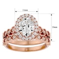 thumbnail image 5 of SuperJeweler 2 1/2 Carat Oval Shape Diamond Bridal Set In 14 Karat Rose Gold For Women, 5 of 6