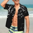 thumbnail image 3 of Haiem Falling Musical Printed Hawaiian Shirt for Men - Men’s Casual Beach Summer Shirts - Stretch Fabric with Modern Fit-XX-Large, 3 of 7