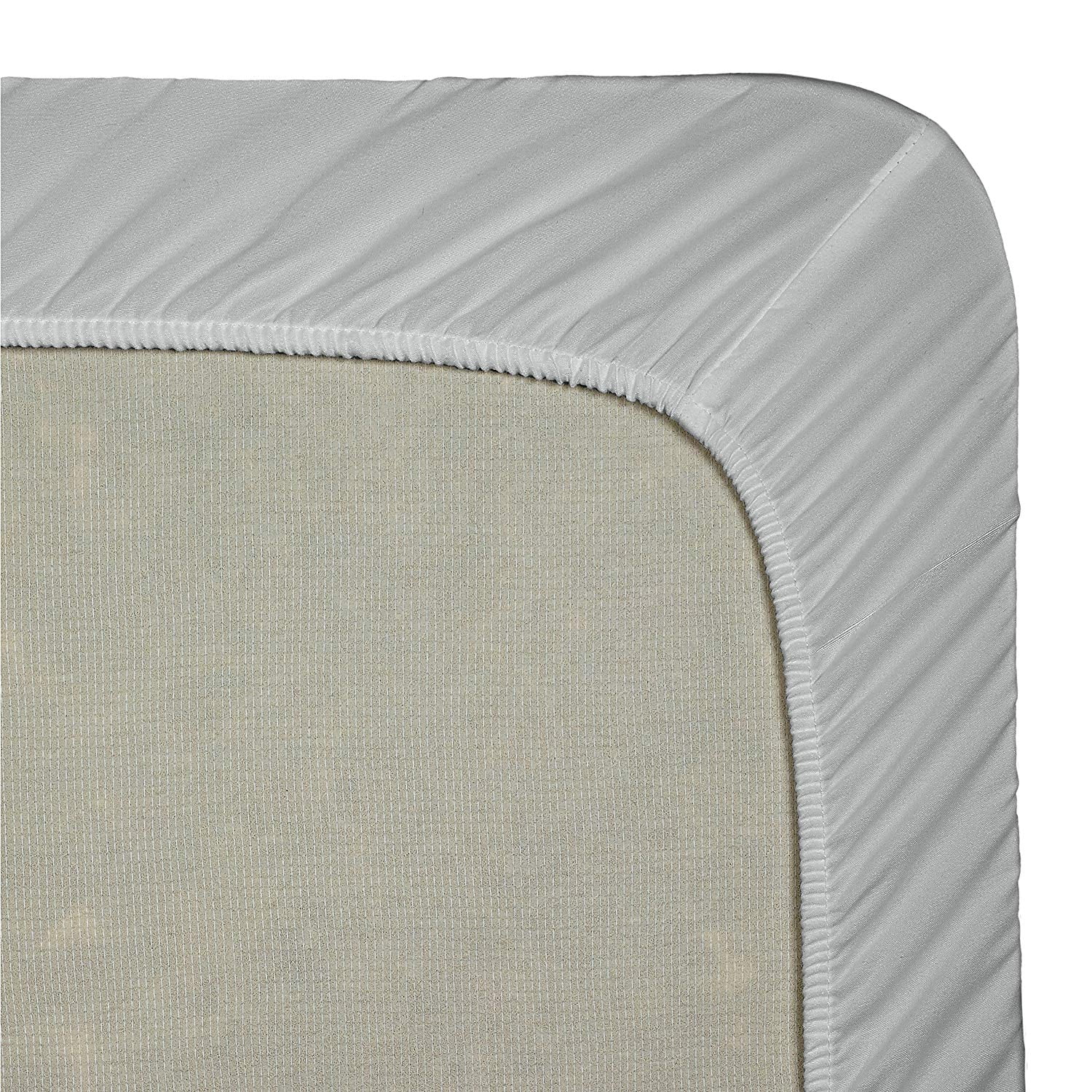 Clara Clark Premier 1800 Collection Single Fitted Sheet, Queen Size, Silver Gray