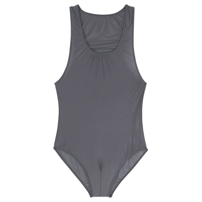YONGHS Womens Bodycon Bodysuit Sleeveless One Piece High Cut