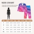 thumbnail image 4 of Balery Rainbow Glitter Cute Conjunto de Pijama con Estampado para Mujer, Conjunto de Dos Piezas con Manga Larga, Ropa de Dormir Suave con Bolsillos, Pijamas Cómodos-XX-Large, 4 of 7