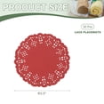 thumbnail image 2 of Uxcell Paper Doilies, Paper Lace Doilies Disposable Round Modern Decorative Placemats Bulk, Fit for Crafts Red 3.5 Inch, 2 of 7