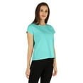 thumbnail image 3 of Inkmeso Solid Short Sleeve Basic T-Shirt For Womens Patch Pocket Casual Summer Basic Top, 3 of 7