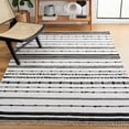 thumbnail image 2 of SAFAVIEH Striped Kilim Fidan Striped Cotton Area Rug, Ivory/Black, 8' x 10', 2 of 8