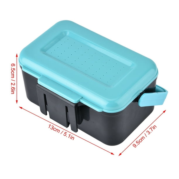 Qiilu Portable Lure Bait Storage Case Worm Fishing Tackle Live Bait Box With Interlayer & Tweezers, Fishing Tackle Box, Fishing Bait Box