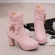 thumbnail image 3 of NECHOLOGY Botas Mujer Adulto Femenino Zapatos Botines mujer Botas con para mujer, botas con borlas de tacón grueso, estilo Academia, Edición coreana, Otoño/Invierno, 2023 (Pink, 6.5), 3 of 7