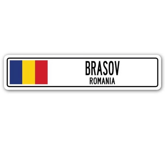 Brasov Romania Street [3 Pack] of Vinyl Decal Stickers | Indoor/Outdoor | Funny decoration for Laptop Car Garage  Bedroom Offices | SignMission