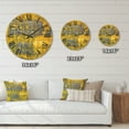 thumbnail image 4 of Designart 'Grey Meets Yellow Abstract Art I' Modern Wood Wall Clock, 4 of 5