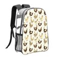 thumbnail image 3 of Kdxio Chicken Cartoon Clear Backpack, Transparent Bookbag for School for Women Men, Capacity Clear Bag for College, Travel, 3 of 7