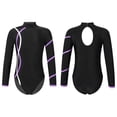 thumbnail image 5 of iiniim Kids Girls Long Sleeves Turtleneck Gymnastics Leotard Ballet Dance Bodysuit 4-14, 5 of 7