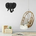 thumbnail image 5 of HOOWIFFY Set of 3 Lifelike Resin Elephant Wall Sculptures for Home Decor, Room and Gallery Display, 5 of 8