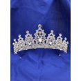 thumbnail image 2 of Royal 1pc Women Rhinestone Crown Design Luxury Headband For Party Tiaras, 2 of 3