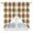 Brown, variant on Brown White Plaid Kitchen Window Curtains, Swag Curtains Valance for Bedroom Living Room Bathroom, Watercolor Farmhouse Checkered Rod Pocket Window Treatment Curtain Block Drapes 2 Panels 36"x36"
