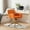 Orange (with armrest), variant on Furniture Office Chair,  Artificial Rabbit Hair Makeup Vanity Chair Chair, 360 Comfy Swivel Armless Chair with Wheels, Modern Height Adjustable Cute Vanity Chair for Living Room Small Spaces Violet