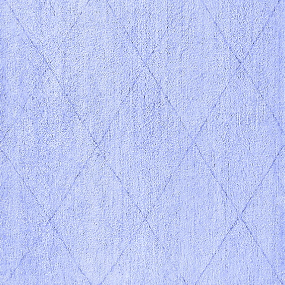 Ahgly Company Machine Washable Indoor Square Solid Blue Modern Area Rugs, 6' Square