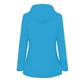 thumbnail image 2 of Women Solid Rain Jacket Outdoor Plus Size Waterproof Hooded Raincoat Windproof, 2 of 2