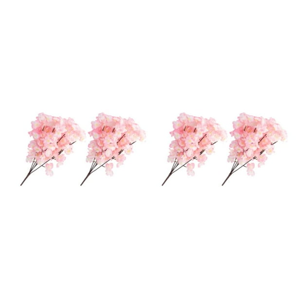 2 Piezas de Flores de Cerezo Artificiales Toystoory Ramo para el Hogar Boda Fiesta Color Champán