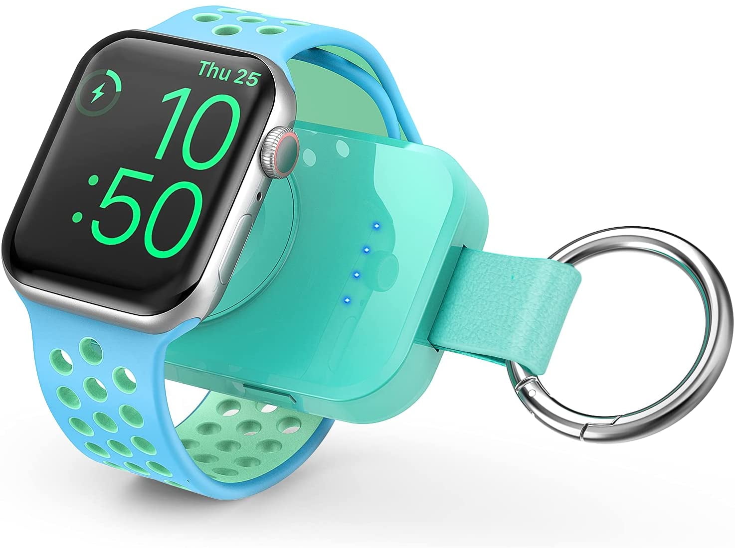Portable Wireless Charger for Apple Watch,Compact iwatch Charger 1000mAh  Smart Keychain Power Bank,Compatible for Apple Watch Series 6,5,4,3,2,1,SE,Nike+  44mm 40mm 42mm 38mm Watch Travel Green | Walmart Canada