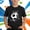 Black, variant on ITSAME Boys Crewneck T-Shirts Footballl Print Short Sleeve Tops Summer Loose Casual Graphic Tees Black Size 4-5