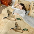 thumbnail image 4 of Feelyou Wildlife Duck Teens Twin Bedding Sets 7-Piece, Rustic Animal Hunting Bedding Comforter Set, Farmhouse Theme Reversible Sheet Sets, Lightweight Room Decor, 4 of 8