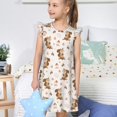 thumbnail image 4 of Fotbe Fall Squirrel Vestido de Dormir para Niñas de 3 a 10 Años, Mangas Cortas, Estilo Princesa, Pijama Camisón con Mangas Voladas-Medium, 4 of 6