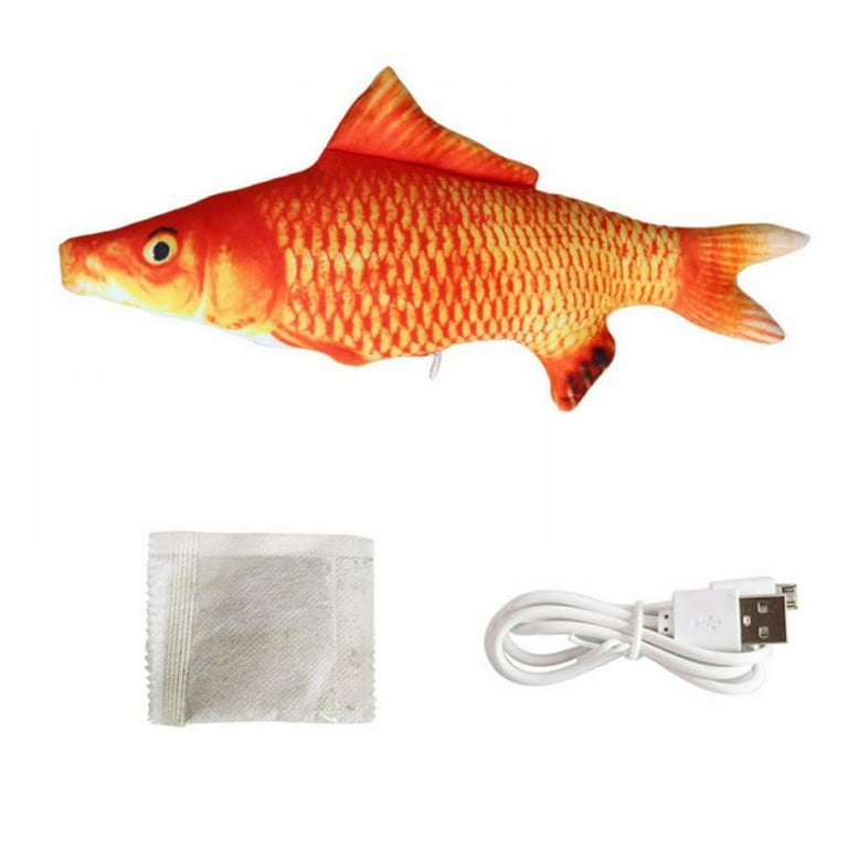 Pet Cat Dog Toy Electric Jumping Fish Moving Kicker Fish Toys Realistic  Flopping Fish Fun Toy For Kids Pets With Chargeable Moto