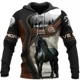 thumbnail image 4 of Sudadera con capucha de caballo colorido con estampado 3D de caballo marrón, sudadera con capucha de moda Harajuku para otoño, sudadera informal, jersey unisex, 4 of 5