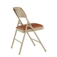 thumbnail image 4 of (4 Pack ) NPS 1200 Series Premium Vinyl Upholstered Double Hinge Folding Chair, Honey Brown, 4 of 6