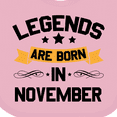 thumbnail image 4 of Inktastic Legends Are Born in November Boys or Girls Baby Bib, 4 of 4